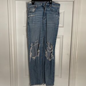 American Eagle Outfitters Blue Distressed Women Jeans